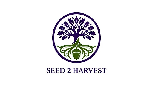 The Seed 2 Harvest crest: an oak growing from an acorn, with the figure of Christ at its centre.